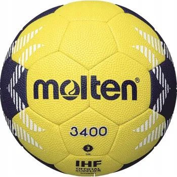 Míč na házenou TRÉNINKOVÝ HÁZENKÁŘSKÝ MÍČ MOLTEN 3400 H1A3400-YN VELIKOST 3