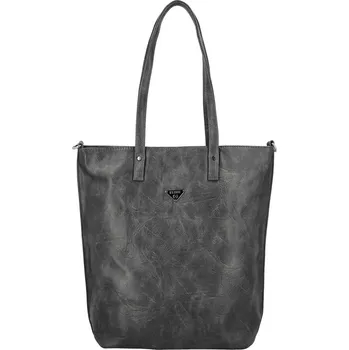 Kabelka Stylová dámská koženková kabelka na rameno Indira, tmavě šedá