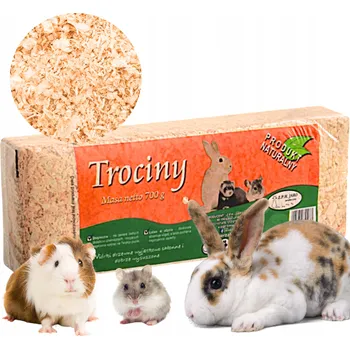 Podestýlka pro hlodavce PILINY pro KŘEČKA KRÁLÍKA MORČE DŘEVITÁ PODESTÝLKA 19l pro hlodavce a zvířata