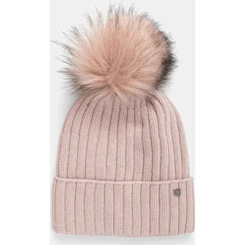 Čepice Dětská čepice s příměsí vlny Jamiks BELIZE II BELIZE.II.NAK.gl.JZH241 růžová 30X, vel. 56