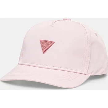 Kšiltovka Dětská bavlněná kšiltovka Guess růžová barva, s aplikací, H5RZ00 WO08O H5RZ00.WO08O.G.PPYA 30X, vel. 56/58