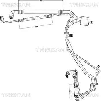 Vedení klimatizace TRISCAN Vysokotlaké / nízkotlaké vedení klimatizace TRI 9010 28039
