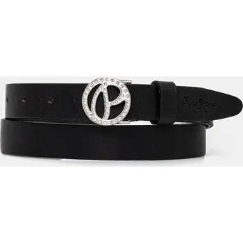 Opasek Kožený pásek Pepe Jeans ATHEMOND BELT PL020866 černá 99X, vel. L