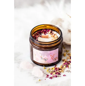 Svíčka Yoga Day Svíčka s dřevěným knotem Proti stresu