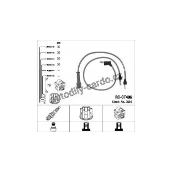 Zapalovací kabel Sada kabelů pro zapalování NGK RC-CT406 - CITROËN