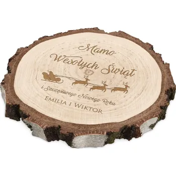 Vrták Dřevěný Plát s gravírováním vánoční Dárek pod stromeček