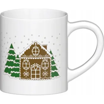 HRNEK NA ČAJ KÁVU HORKOU ČOKOLÁDU PERNÍKOVÝ DOMEČEK DÁREK K VÁNOCŮM