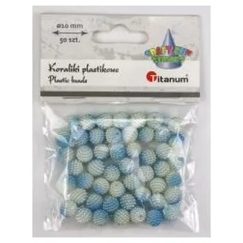 Koraliki plastikowe 10mm niebieskie ombre 50szt