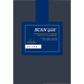 Prostěradlo SCANquilt napínací prostěradlo JERSEY ELASTIC LYCRA tmavě šedá výška matrace do 40 cm 90 x 200 cm