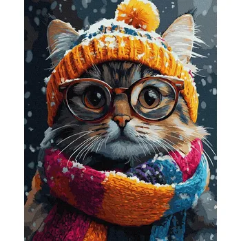 Malování podle čísel iPicasso 40x50 cm na rámu Zimní intelekt