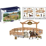 Zvířátka z farmy - Ohrada pro koně s jezdcem 2 druhy