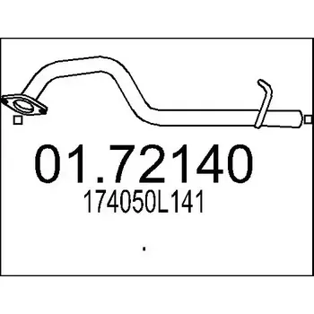Výfuková trubka MTS Výfuková trubka MTS 01.72140