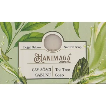 Mýdlo HANIMAGA Přírodní mýdlo s čajovníkovým olejem proti akné 100g.