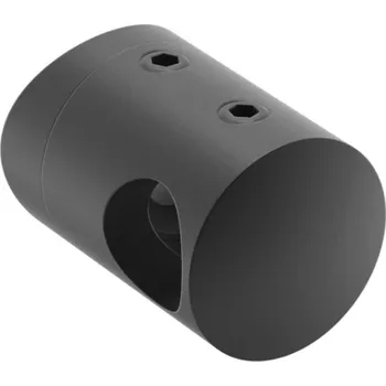 Zábradlí Úchyt s bočním průchodem pro tyč O12,0 mm / pro sloupek O42,4 mm, nerezová ocel AISI 304, brus - černá