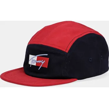 Kšiltovka Dětská bavlněná kšiltovka Tommy Hilfiger AU0AU01982.9BYA červená 29A, vel. 50/52