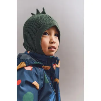 Kukla Bavlňený nákrčník Liewood Hanibal Dino Balaclava LW20382.9BYA zelená 87X, vel. 1-2 roky