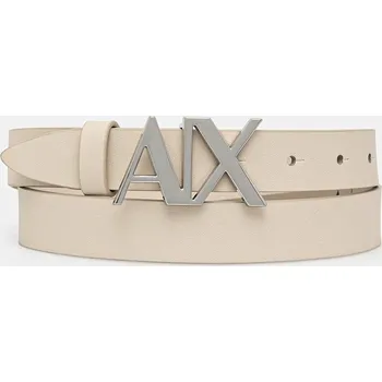 Opasek Kožený pásek Armani Exchange dámský, hnědá barva 941125.CC719 01A, vel. 75