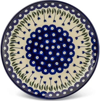 Talíř Mělký jídelní talíř Ceramika Artystyczna Bolesławiec 25 cm - dek. 377ZX
