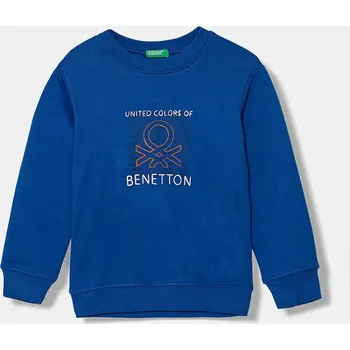 Chlapecká mikina Dětská bavlněná mikina United Colors of Benetton 3J70G10JY.P.seasonal modrá 55X, vel. 110