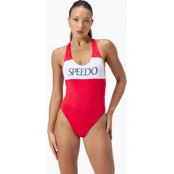 Dámské plavky Dámské jednodílné plavky Speedo Colourblock Racerback červené XS