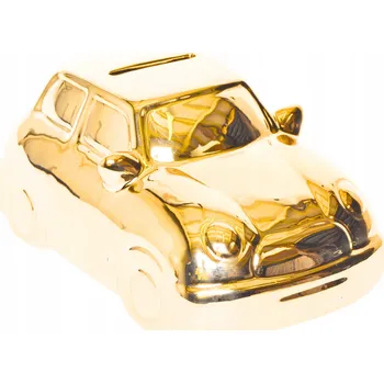 Pokladnička Pokladnička auto zlaté 15x9,3x7,2 cm