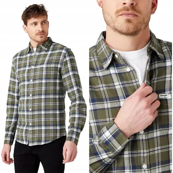 Wrangler pánská košile casual W5F1B3XIX dlouhý rukáv regular střih bavlna velikost M