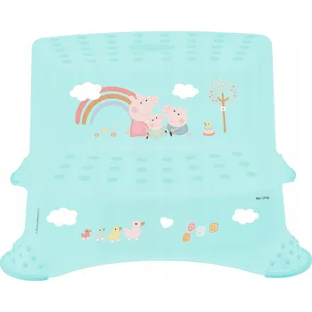 Kojenecká hygiena PLOŠINA DVOUSTUPŇOVÝ PROTISKLUZOVÝ SCHŮDEK STUPEŇ OPĚRADLA prasátko Pepa