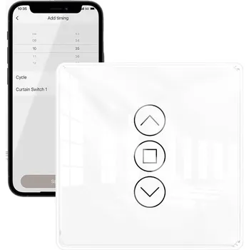 vypínač Dotykový skleněný vypínač/ovladač pro rolety a žaluzie WiFi, bílý