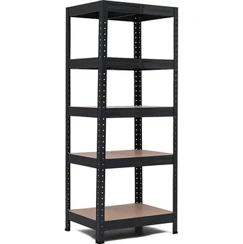 regál Policový regál Trestles RH 1500x600x450, nosnost 1750 kg, 5 polic Barva: černá