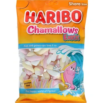 Bonbon Marshmallow HARIBO Chamallows 175 g EXOTIC (měkké pěnové ovocné cukrovinky, bez lepku)