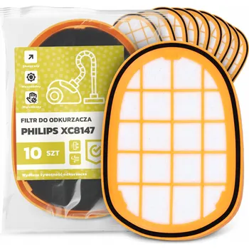 Filtr do vysavače 10x FILTR do VYSAVAČE Philips XC8147 Vzduchový Pěnový Silný FILTRY EM-W