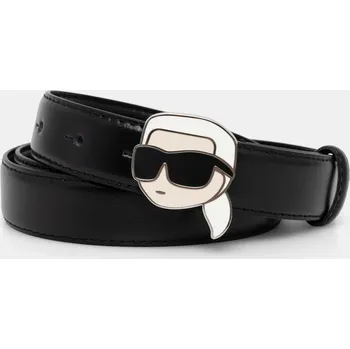 Opasek Kožený pásek Karl Lagerfeld IKON A1W33184 černá 99X, vel. 75