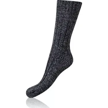 Pánské ponožky Zimní unisex ponožky NORWEGIAN STYLE SOCKS - BELLINDA - černá 43 - 46