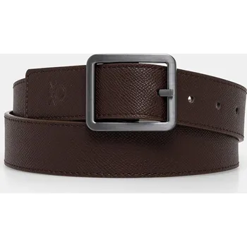 Opasek Oboustranný pásek United Colors of Benetton pánský, hnědá barva, 6L90UL00L 89X, vel. XL