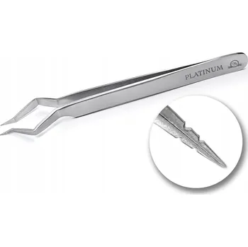 Kosmetická pinzeta Pinzeta zahnutá "Frog" pro separaci řas PLATINUM