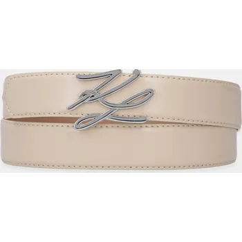 Opasek Oboustranný kožený pásek Karl Lagerfeld dámský, béžová barva, A1W33148 01X, vel. 85