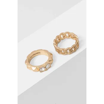 Prsten Prstýnek AllSaints 2-pack 37489294BRS711 zlatá GLD, vel. L