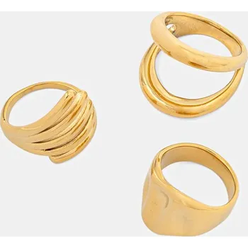 Módní doplněk Prstýnek Aldo 3-pack AFELAN.710 zlatá GLD, vel. L