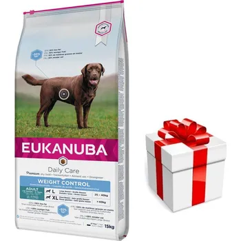 EUKANUBA Adult Large Breed Weight Control Chicken 15kg + Překvapení pro psa