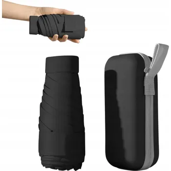 Deštník PIXEL manuální skládací deštník s pouzdrem, černý