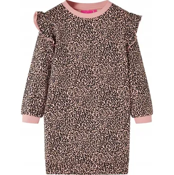 Dívčí šaty Dětské šaty z teplákoviny, jemná růžová, velikost 104