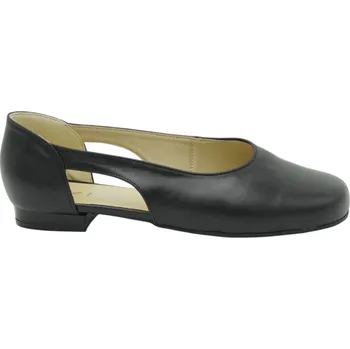 Dámské baleríny Černé baleríny De Plus F.177-X1-090 kožené široká špička - 37
