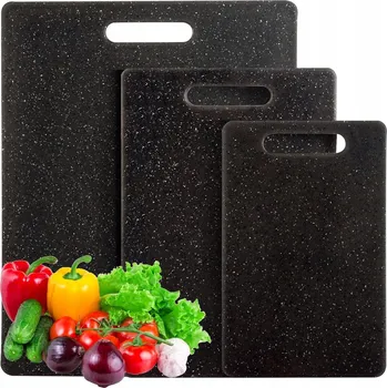 Kuchyňské prkénko SADA 3 PRKÉNEK DIFULI Sada 3 krájecích prkének s designem žuly