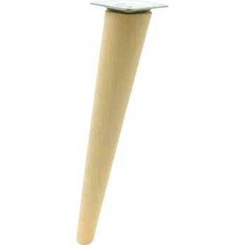 Obraz Dřevěné nohy nábytková noha nožička šikmá 35 cm uchycení buk lak přírodní