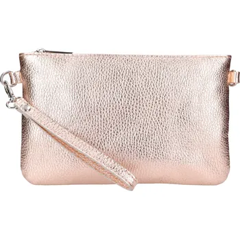 Dámské kožené plesové psaníčko Italia Tea - růžovo-zlatá