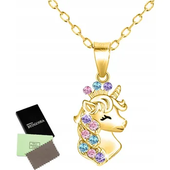 Náhrdelník stříbrný náhrdelník jednorožec pro dívku stříbrná