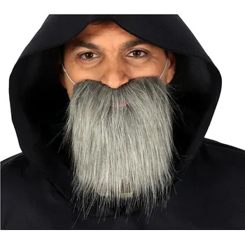 Karnevalový doplněk GUIRCA Vousy polodlouhé šedé