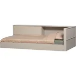 Šedá/béžová jednolůžková postel z borovicového dřeva bez roštu 90x200 cm Carter – WOOOD ID_1823018