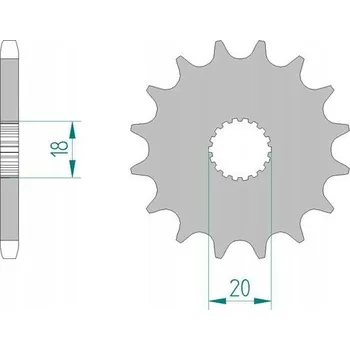 Nářadí na motocykly AFAM PŘEDNÍ OZUBENÉ KOLO 22200-15 #520 14 ZUBŮ