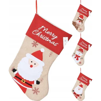 Vánoční dekorace Vánoční ozdoba - punčocha, 40x24 cm 1 Ks